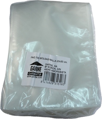 Paquete 100 Bolsas Gofrada Envasado Al Vacio 20x30 cm 